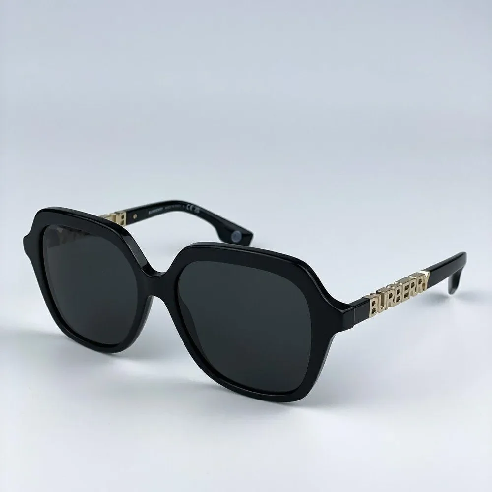 SALE! NEW Burberry BE4389 Joni 300187  Black Dark Grey Square Women Sunglasses - Picture 7 of 12